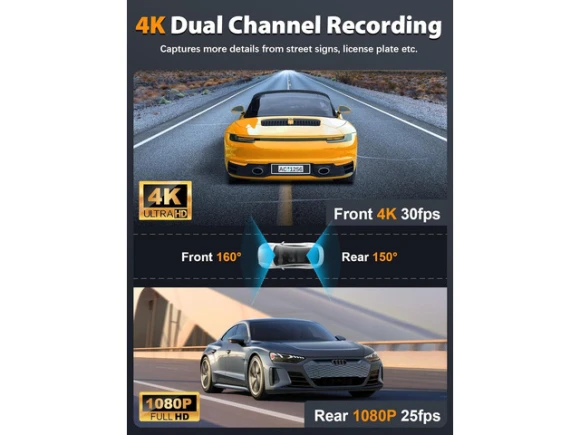 Front and Rear Dash Camera — Dash Cam, WESTWAY