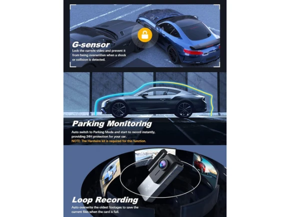Front and Rear Dash Camera — Dash Cam, WESTWAY