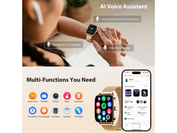 Gold Smartwatch — Smart Watch, Generic Logic, Inc.