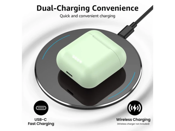 Green Wireless Earbuds — Wireless Earbuds, Generic Logic, Inc.