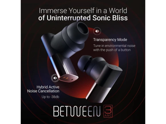 Wireless earbuds, 3ANC Onyx — Wireless Earbuds, Between