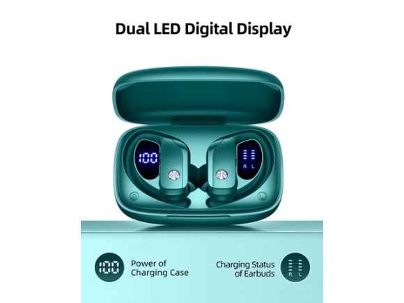 Green Wireless Earbuds — Wireless Earbuds, Generic Logic, Inc.