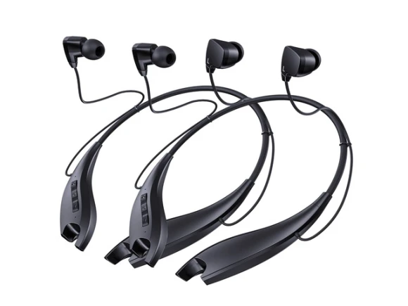 Neckband Bluetooth Headphones, Shark Jaw Design, 2 Pack — Wireless Earbuds, Generic Logic, Inc.
