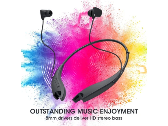 Neckband Bluetooth Headphones, Shark Jaw Design, 2 Pack — Wireless Earbuds, Generic Logic, Inc.