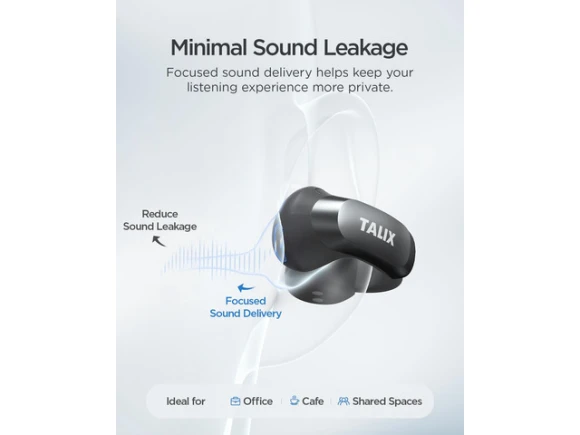 Open-Ear Clip-On Wireless Bluetooth Earbuds, Black — Wireless Earbuds, Generic Logic, Inc.