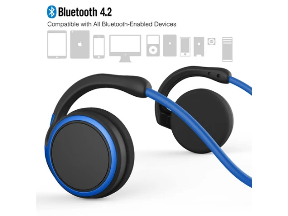 Small Bluetooth Headphones, Blue — Wireless Earbuds, Generic Logic, Inc.