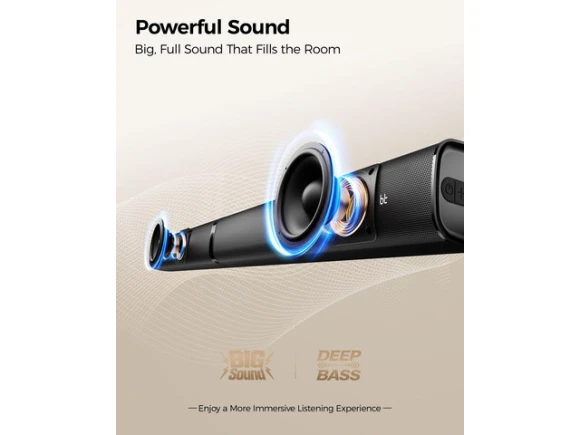 Soundbar Speaker System with Subwoofer and 2 Wireless Karaoke Microphones — Sound Bar, Generic Logic, Inc.