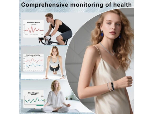 Smart Bracelet Fitness Tracker, Silver, 2 Bands — Fitness Tracker, Generic Logic, Inc.
