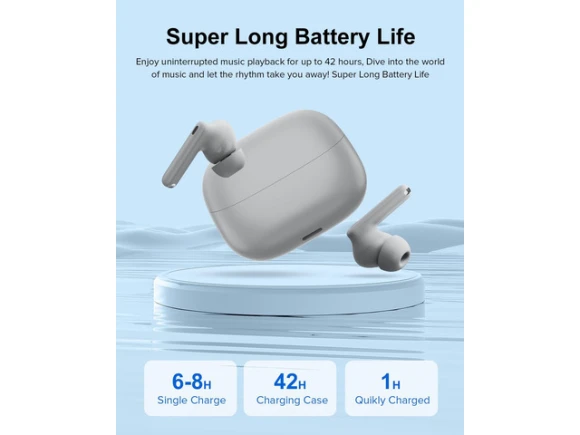 Gray Wireless Earbuds — Wireless Earbuds, Generic Logic, Inc.