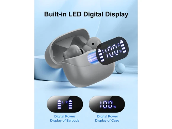 Gray Wireless Earbuds — Wireless Earbuds, Generic Logic, Inc.