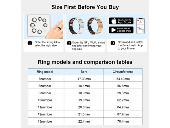 Smart ring, Silver, size 9 — Smart Ring, Generic Logic, Inc.