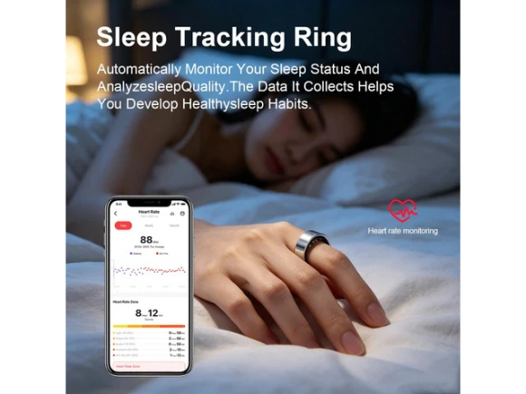 Smart ring, Silver, size 9 — Smart Ring, Generic Logic, Inc.