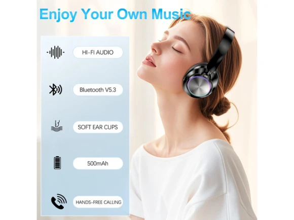 Over-ear wireless Bluetooth headphones — Wireless Earbuds, Generic Logic, Inc.