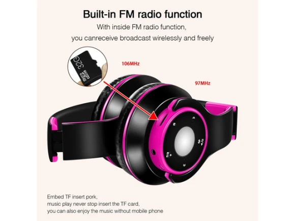 Rose Over-ear Bluetooth Headphones — Wireless Earbuds, Generic Logic, Inc.