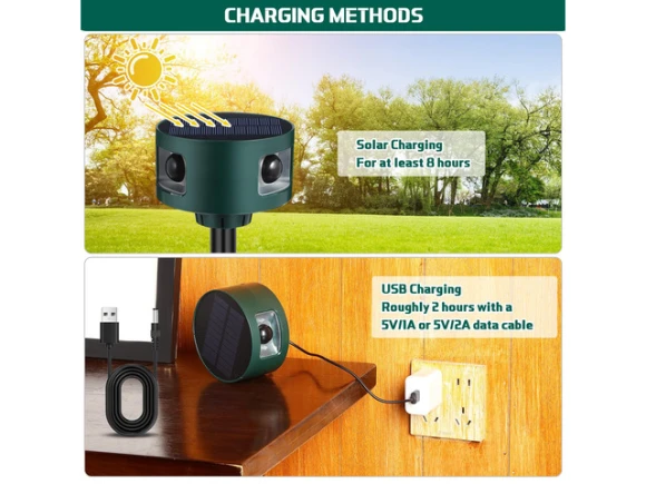 Solar Indoor and Outdoor Motion Sensor Alarm and Animal Deterrent, 6 Pack — Motion Sensor, Generic Logic, Inc.