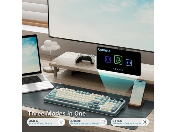 96% Mechanical Keyboard — Bluetooth Keyboard, RK ROYAL KLUDGE