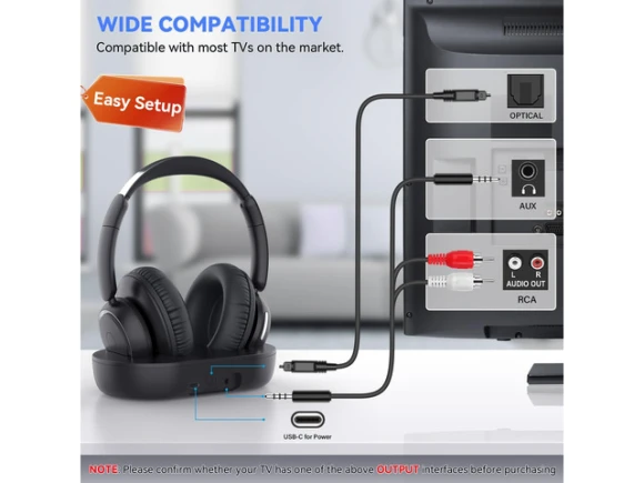 Wireless Headphones for TV Watching — Wireless Earbuds, Generic Logic, Inc.