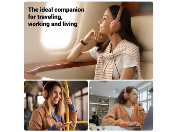 Over-ear headphones, Brown — Wireless Earbuds, Generic Logic, Inc.