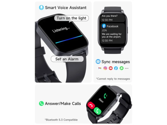 Smartwatch, Midnight Black — Smart Watch, Generic Logic, Inc.