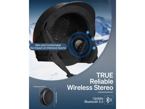 True Wireless Earbuds for Audio-Ready Helmets — Wireless Earbuds, Generic Logic, Inc.