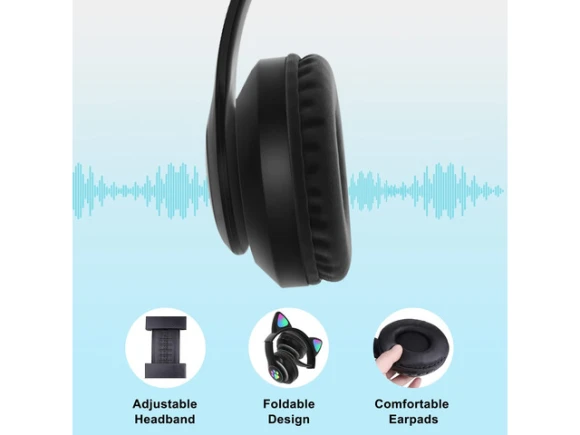 Black Bluetooth Wireless Over-Ear Headphones — Wireless Earbuds, Generic Logic, Inc.