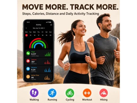 Smart Ring Fitness and Health Tracker, Rose Gold — Smart Ring, Generic Logic, Inc.