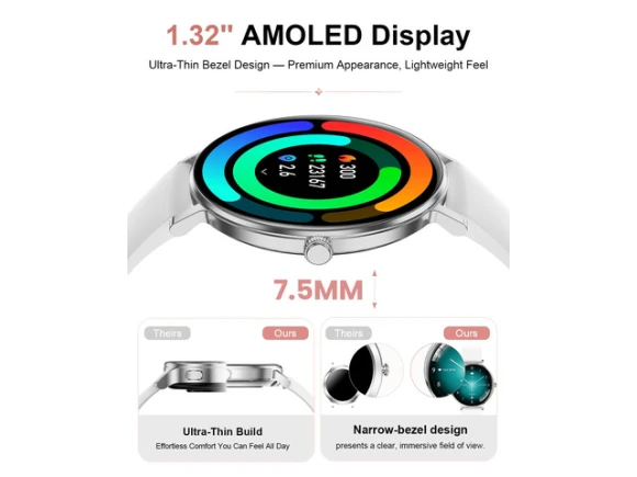 Smartwatch, Silver, with 4 straps — Smart Watch, Generic Logic, Inc.