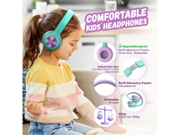 Kids Over-Ear Bluetooth Headphones — Wireless Earbuds, Generic Logic, Inc.