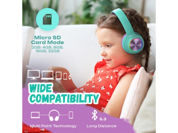 Kids Over-Ear Bluetooth Headphones — Wireless Earbuds, Generic Logic, Inc.