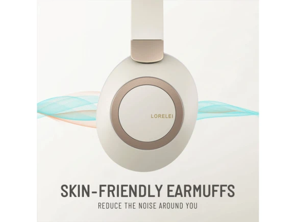 Wireless Over-Ear Headphones, Beige White — Wireless Earbuds, Generic Logic, Inc.