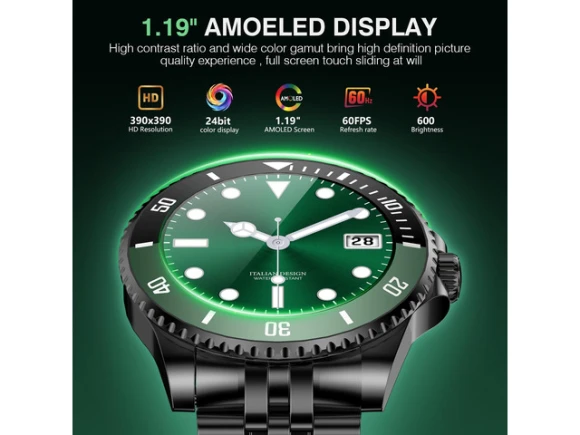 Smart Watch with 1.19-inch AMOLED Display — Smart Watch, Generic Logic, Inc.