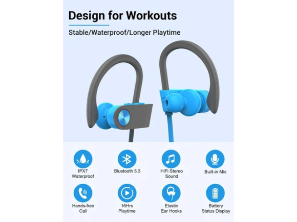 Wireless Sports In-Ear Earbuds — Wireless Earbuds, Generic Logic, Inc.