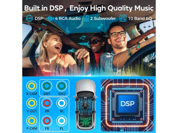 10.1-inch QLED Car Stereo — Car Infotainment System, ilepo