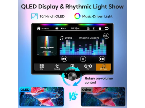 10.1-inch QLED Car Stereo — Car Infotainment System, ilepo