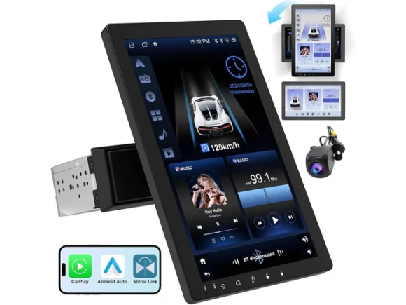 10.1-inch Rotatable Touchscreen Car Stereo — Car Infotainment System, ilepo