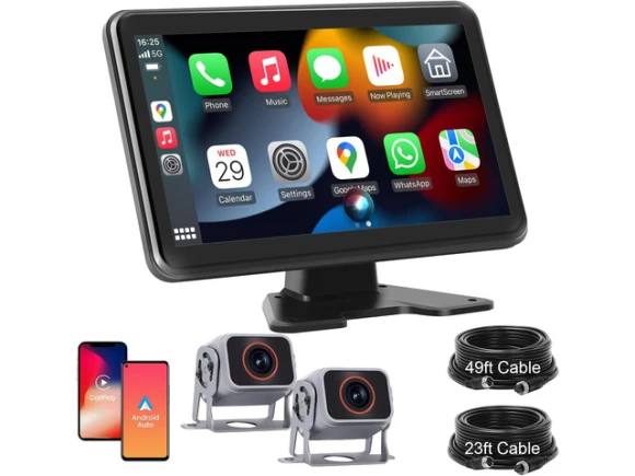 10-Inch Touch Screen Monitor with 2 Wired Rearview Backup Cameras — Backup Camera, ilepo