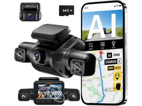 4-Channel Dash Camera with Free 64G Card — Dash Cam, ilepo