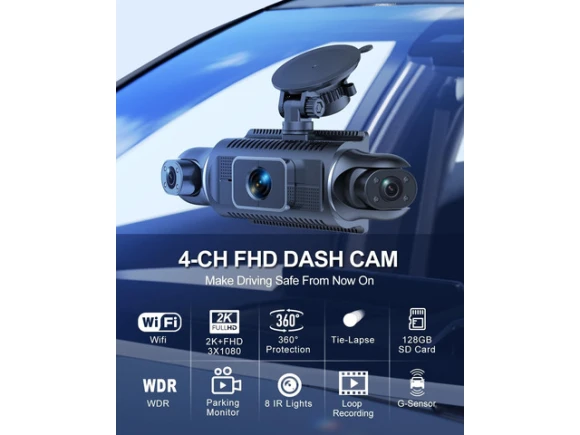 4-Channel Dash Camera — Dash Cam, ilepo