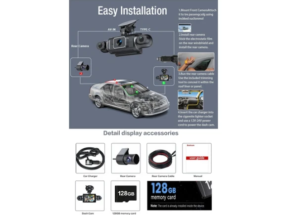 4-Channel Dash Camera — Dash Cam, ilepo