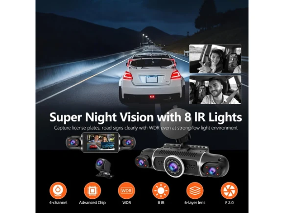 4-Channel Dash Camera — Dash Cam, ilepo