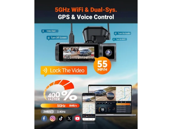 4-Channel Dash Camera — Dash Cam, VANTRUE