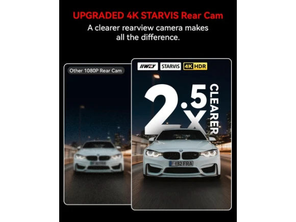 4K+4K Front and Rear Dash Camera — Dash Cam, IIWEY