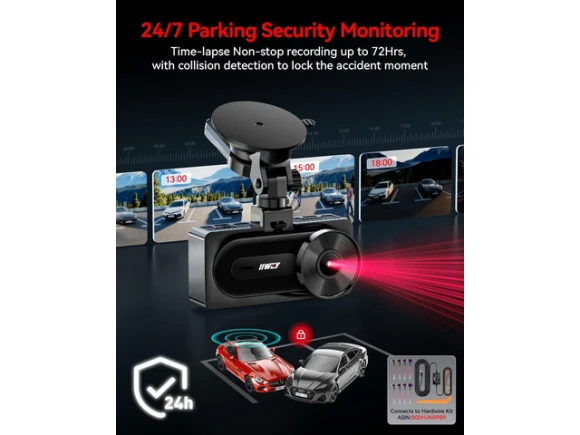 4K+4K Front and Rear Dash Camera — Dash Cam, IIWEY