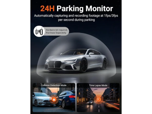 4K Dash Camera with Built-in 5G WiFi and 64GB Card — Dash Cam, ilepo