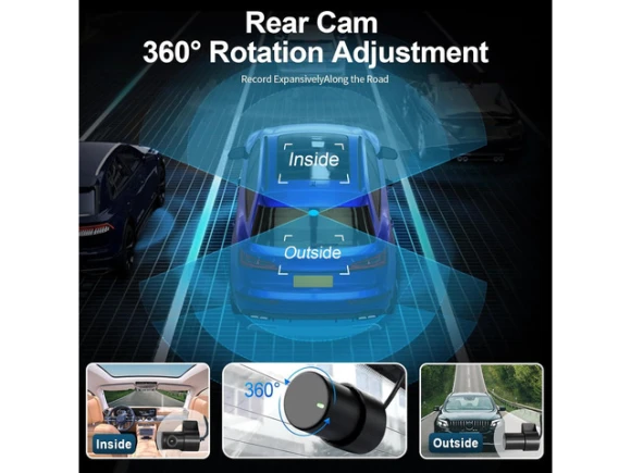 4K Front and 1080p Rear Dash Cam with 128GB Card for Toyota Sienna Gen4 XL40 — Dash Cam, ilepo