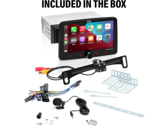 7-Inch Single DIN Car Stereo System with Apple CarPlay and Android Auto — Car Infotainment System, BOSS AUDIO SYSTEMS