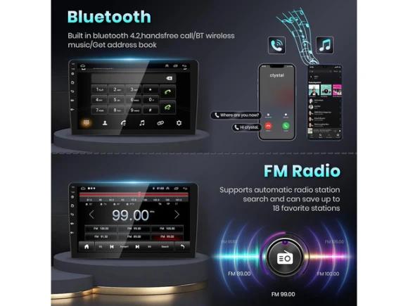 9-Inch Android Car Stereo — Car Infotainment System, Podofo