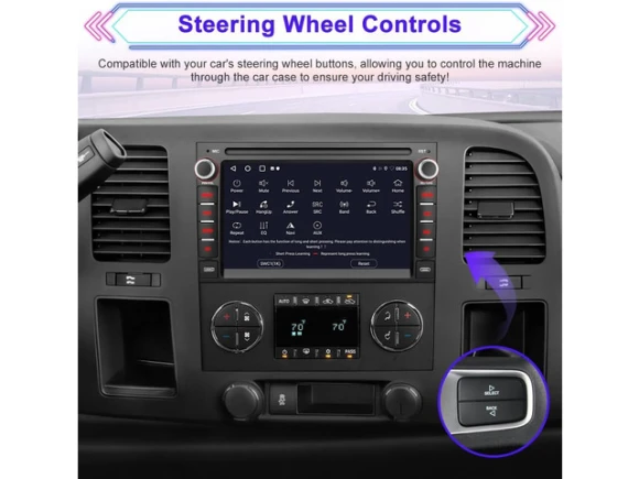 Car Stereo Radio for Chevy Silverado, Tahoe, GMC Sierra, and Yukon, 2007–2013 — Car Infotainment System, ilepo