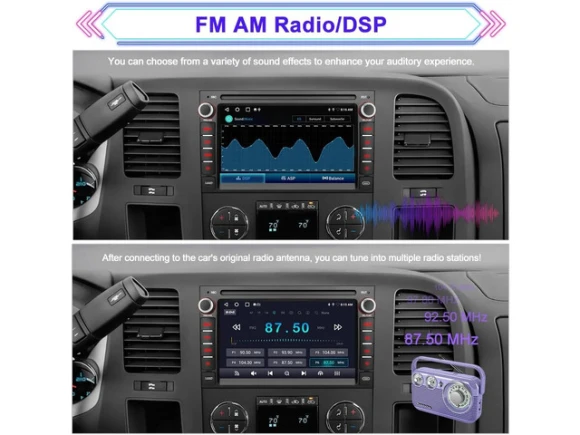 Car Stereo Radio for Chevy Silverado, Tahoe, GMC Sierra, and Yukon, 2007–2013 — Car Infotainment System, ilepo