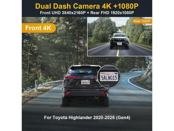 Dash Camera for Toyota Highlander — Dash Cam, Fitcamx